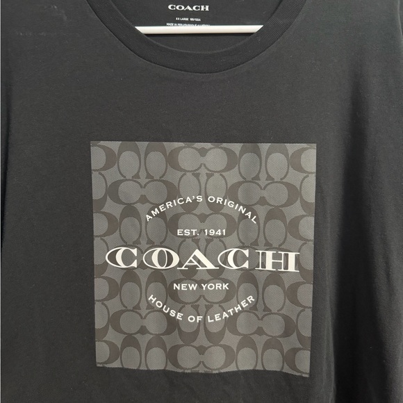 Coach Black Graphic Men's Tee - like New ! XXL - Picture 10 of 14